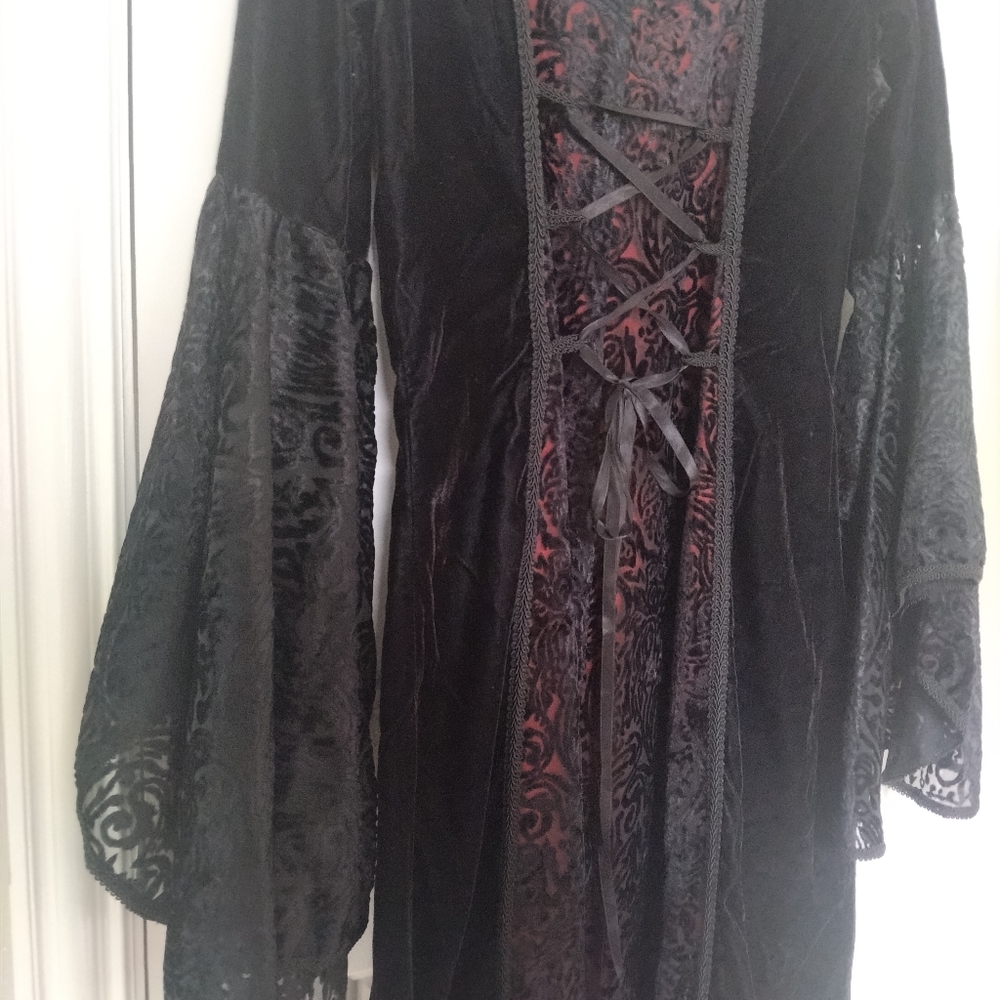 Vintage 90s lipservice Gothic valentines medieval Renaissance dress - Picture 8 of 15